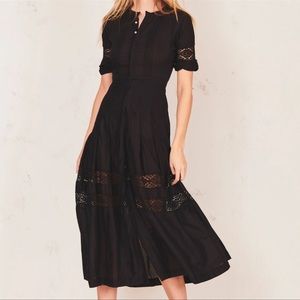 LoveShackFancy Edie Dress Black NWOT Size Small